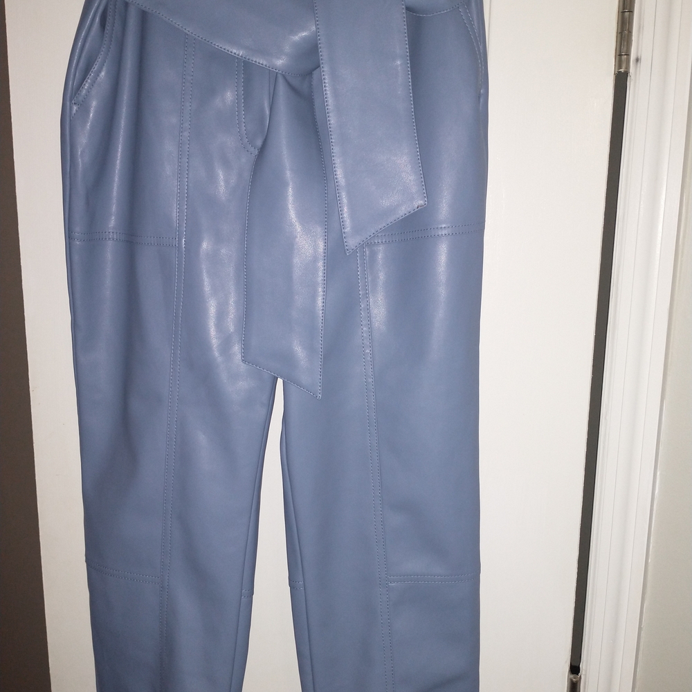 Jonathan Simkhai Light Blue Leather Pants